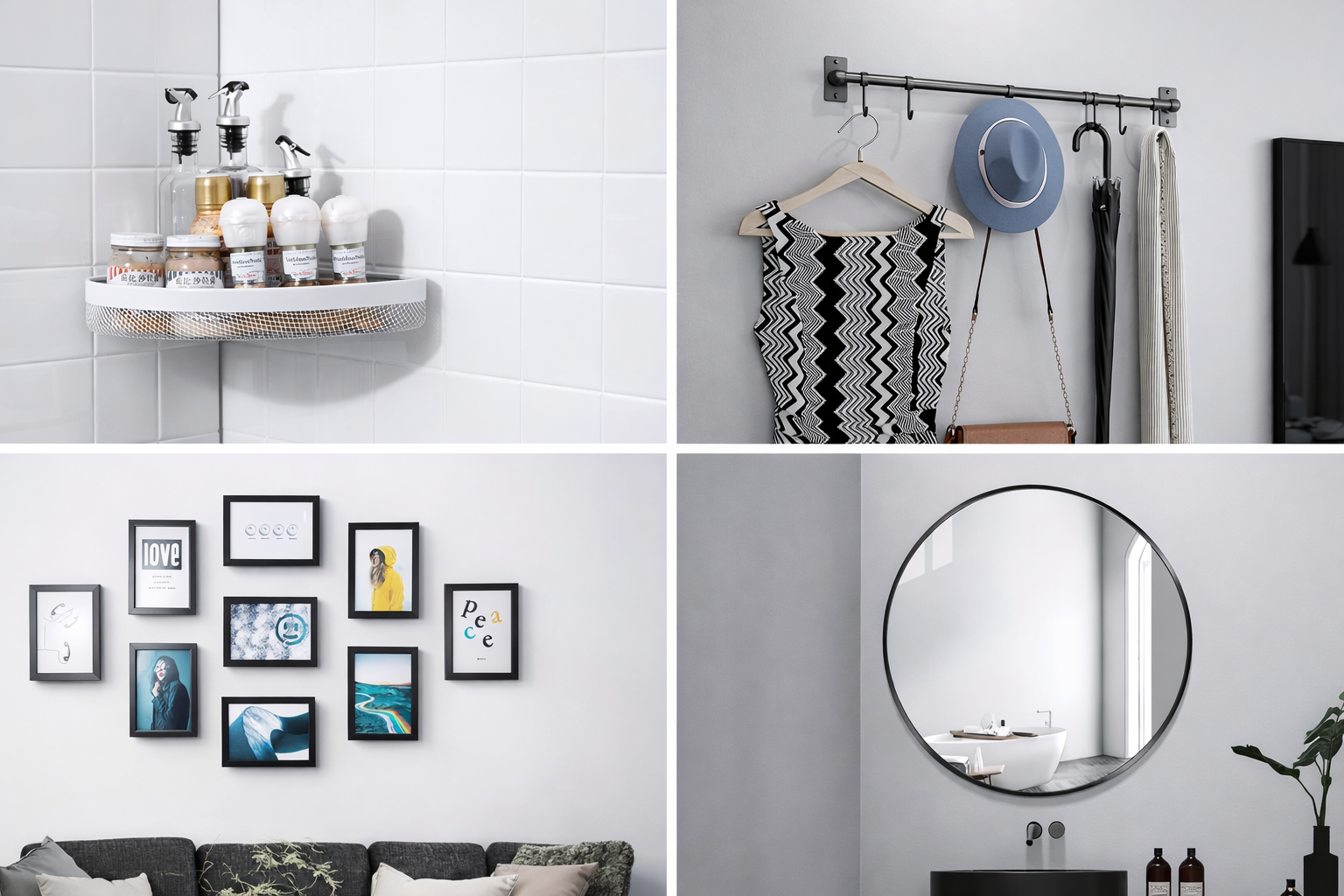 HEAVY DUTY SELF-ADHESIVE NAIL FREE WALL HOOKS