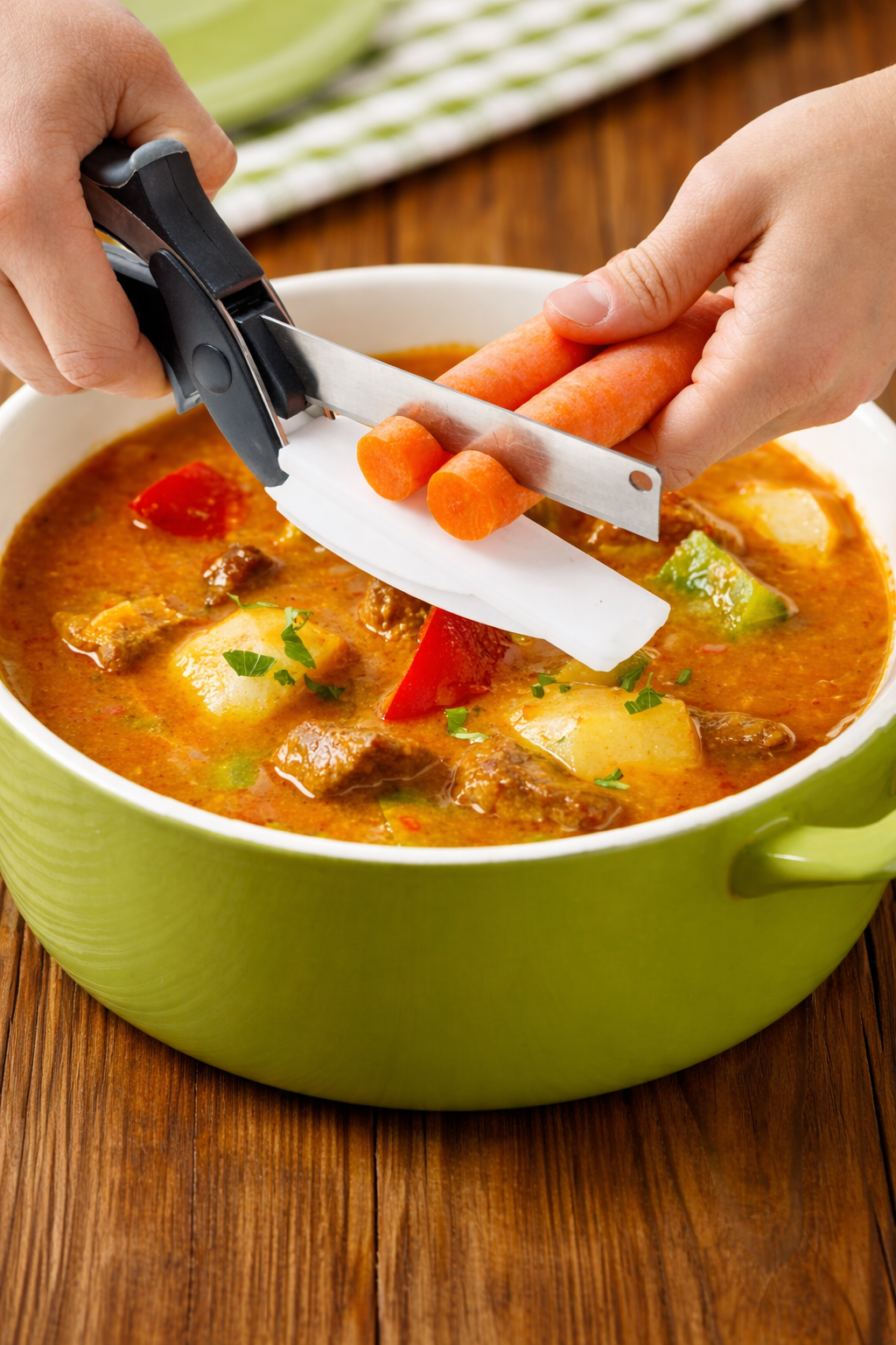 2-IN-1 KITCHEN CLEAVER CUTTER WITH BUILT-IN CHOPPER BOARD