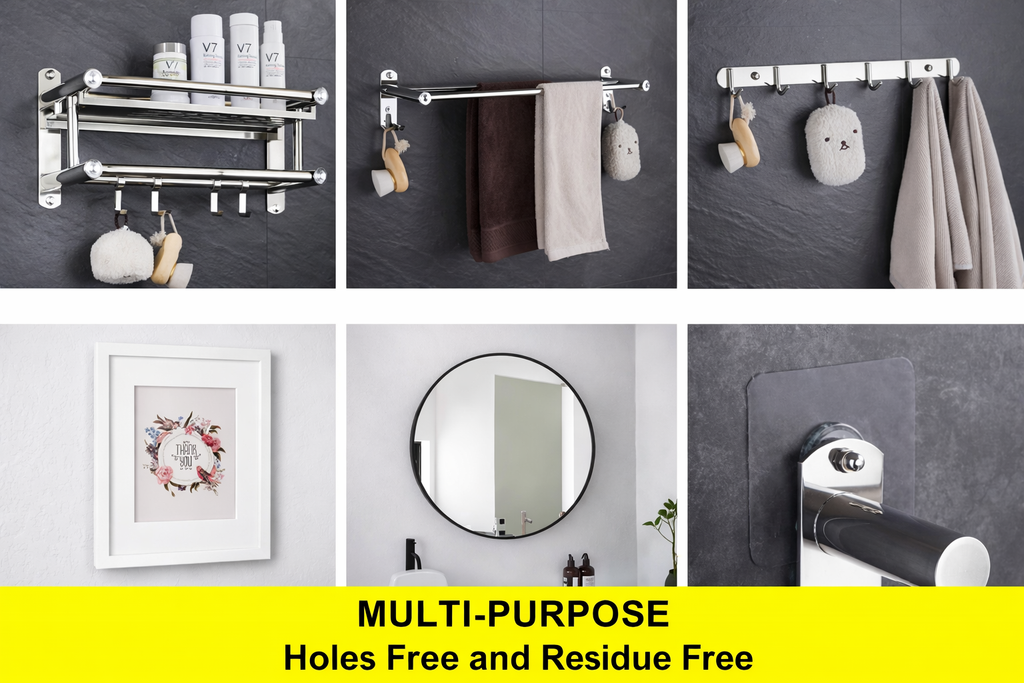 HEAVY DUTY SELF-ADHESIVE NAIL FREE WALL HOOKS