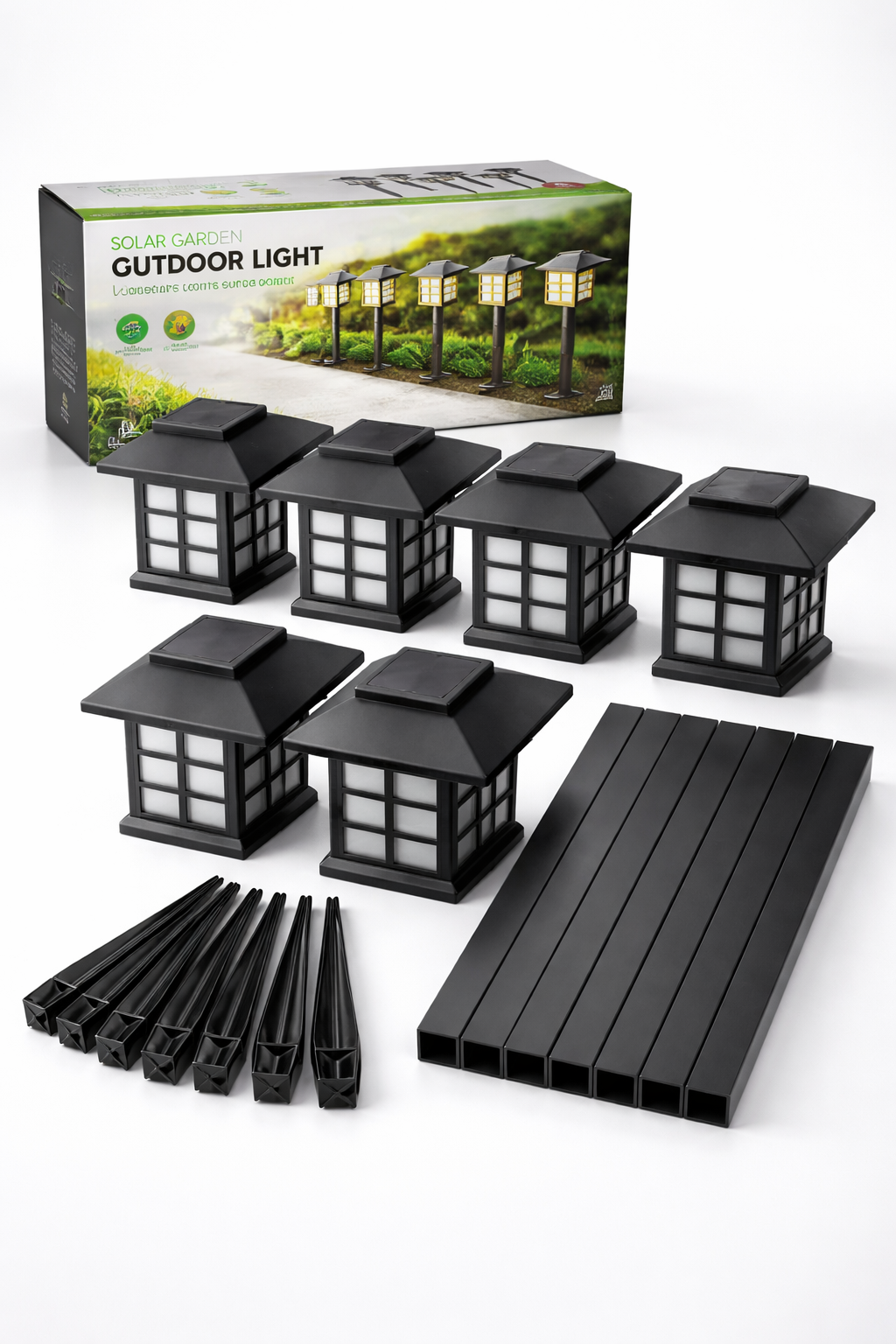 SOLAR GARDEN YARD LIGHTS FOR OUTDOOR USE (PACK OF 6)