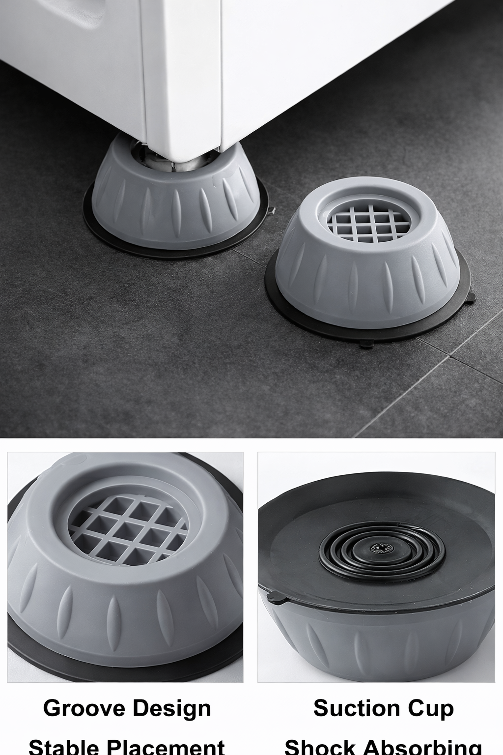 ANTI-VIBRATION PADS FOR WASHING MACHINE & OTHER APPLIANCES (PACK OF 4)