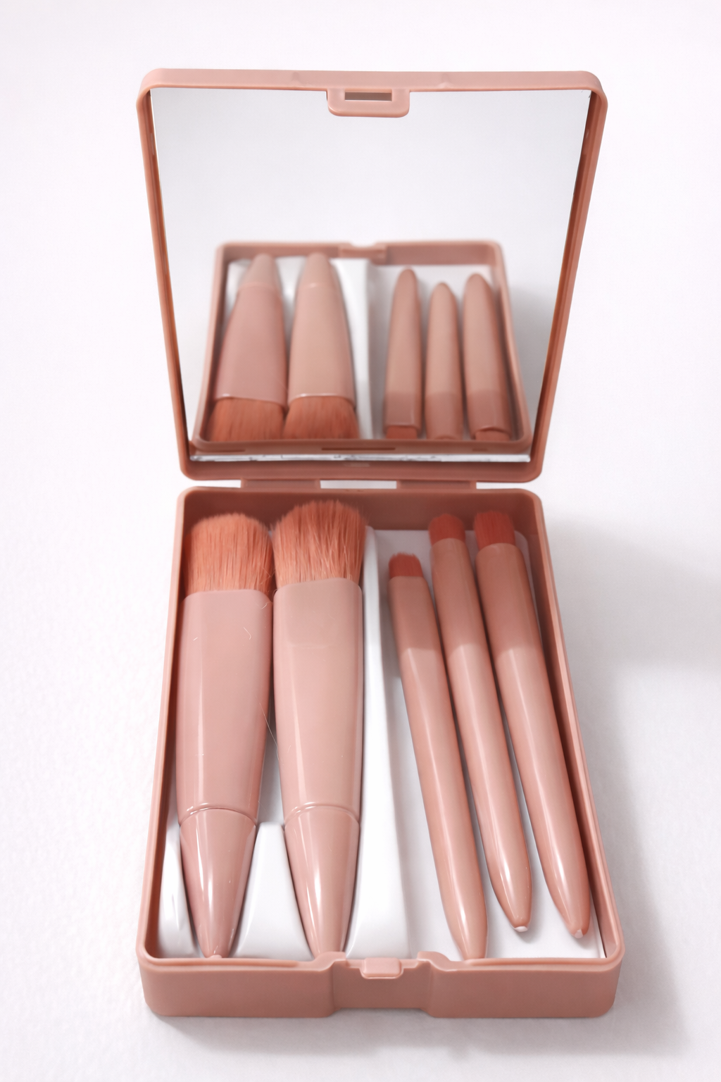 5-IN-1 MIRROR BUILT-IN MAKEUP BRUSH SET