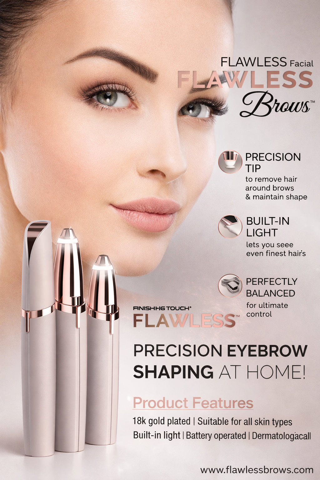 FLAWLESS EYEBROW TRIMMER FOR WOMEN