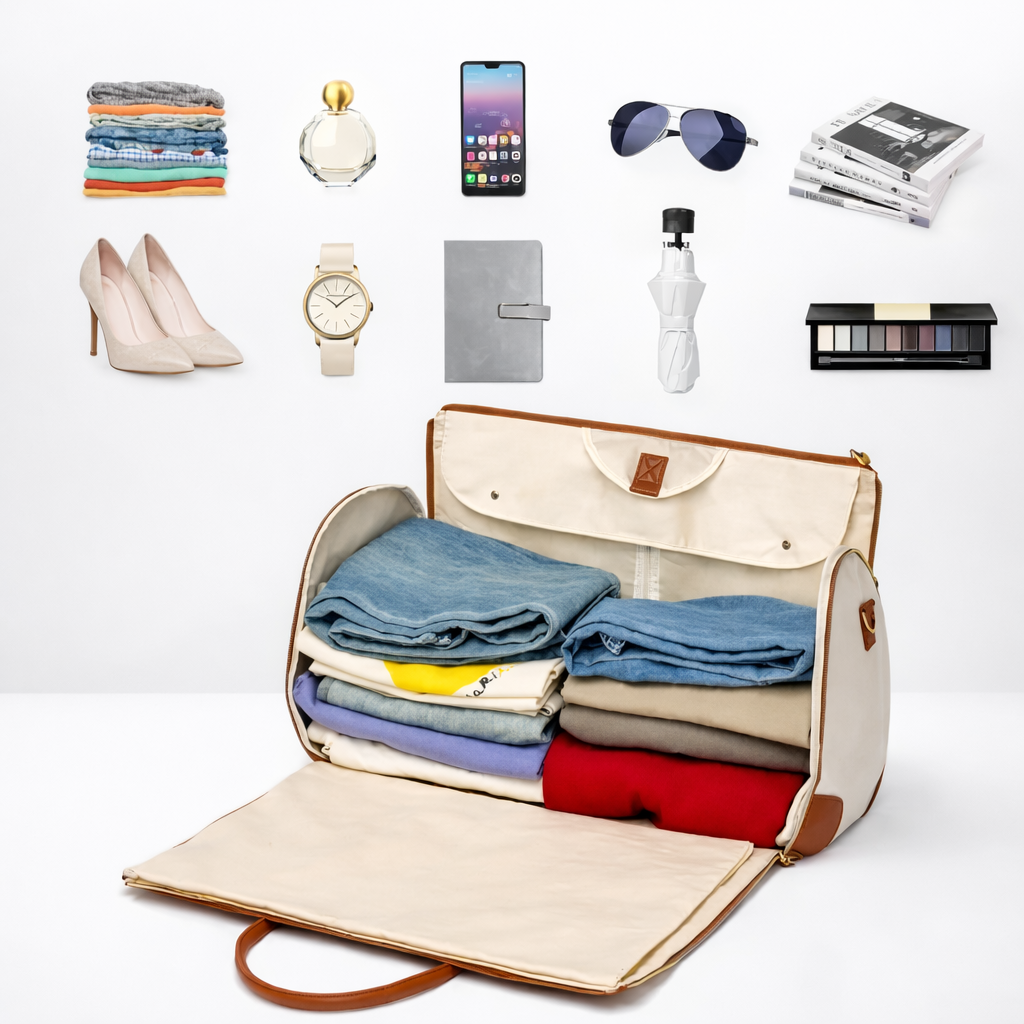 CONVERTIBLE GARMENT BAG FOR TRAVEL