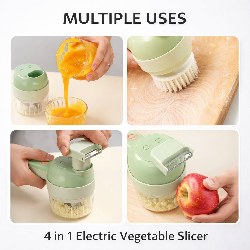 4-IN-1 PORTABLE ELECTRIC VEGETABLE CUTTER