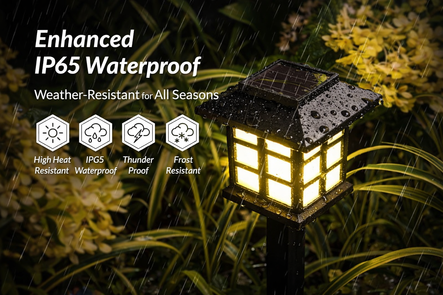 SOLAR GARDEN YARD LIGHTS FOR OUTDOOR USE (PACK OF 6)