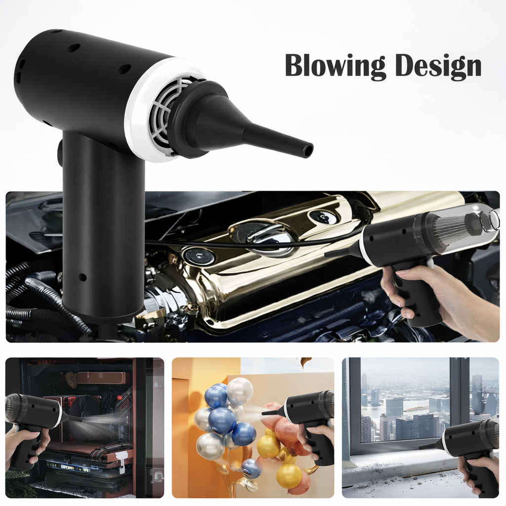 PORTABLE WIRELESS VACUUM SUCTION CLEANER & AIR DUSTER