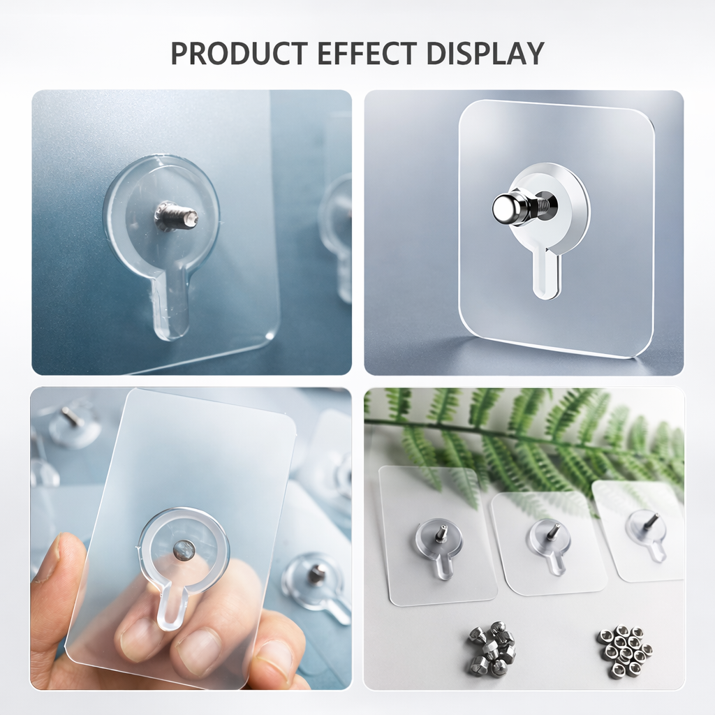 HEAVY DUTY SELF-ADHESIVE NAIL FREE WALL HOOKS