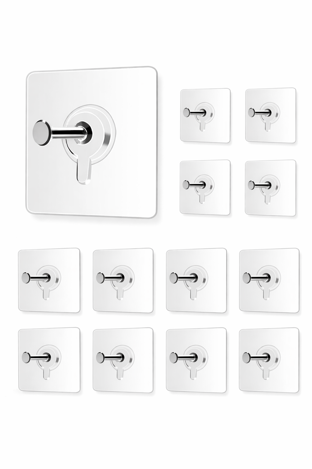 HEAVY DUTY SELF-ADHESIVE NAIL FREE WALL HOOKS