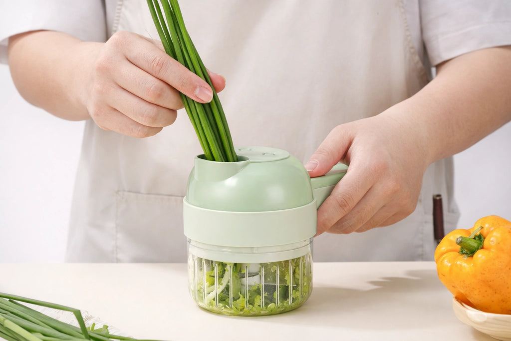 4-IN-1 PORTABLE ELECTRIC VEGETABLE CUTTER