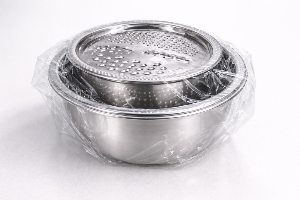3-IN-1 MULTI-FUNCTIONAL GRATER BASIN WITH STAINLESS STEEL COLANDER