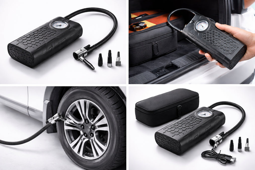 PORTABLE AIR COMPRESSOR TIRE INFLATOR