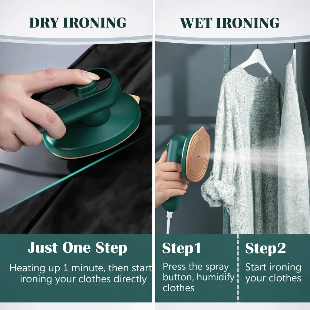 PORTABLE TRAVEL IRON & GARMENTS STEAMER