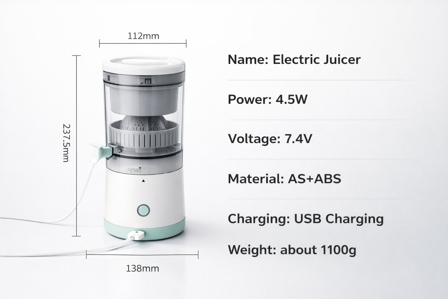 PORTABLE USB RECHARGEABLE MINI JUICER BLENDER