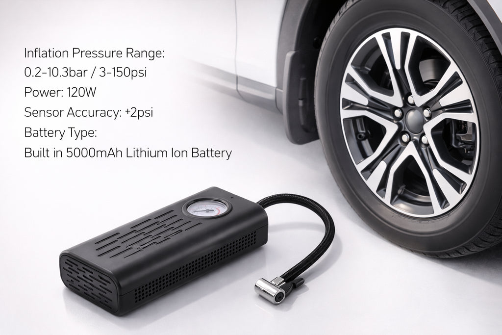 PORTABLE AIR COMPRESSOR TIRE INFLATOR