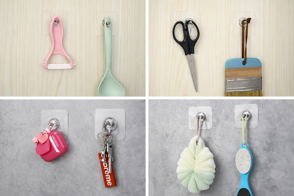 HEAVY DUTY SELF-ADHESIVE NAIL FREE WALL HOOKS