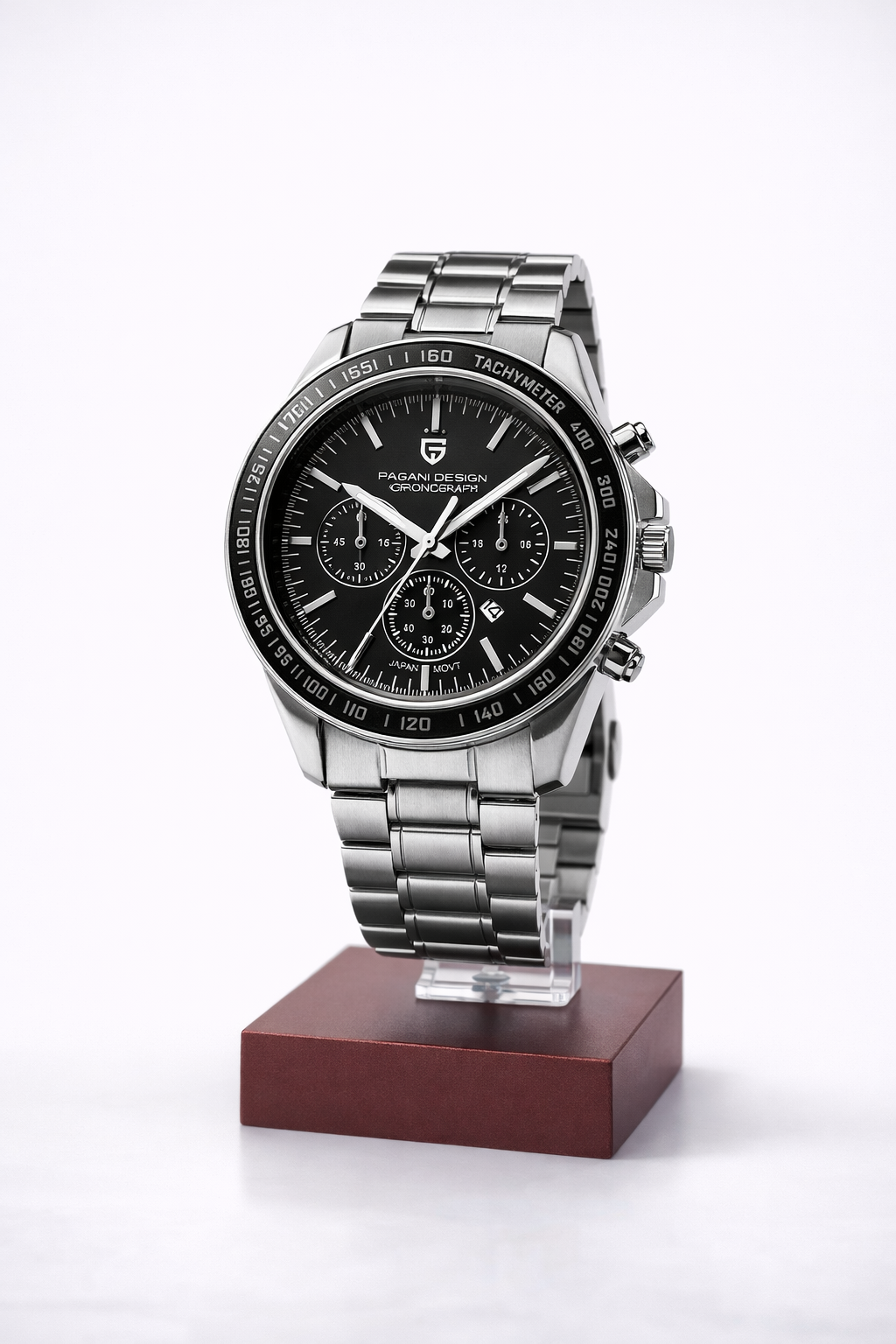 BD SILVER STAINLESS STEEL STRAP ANALOG WATCH FOR MEN