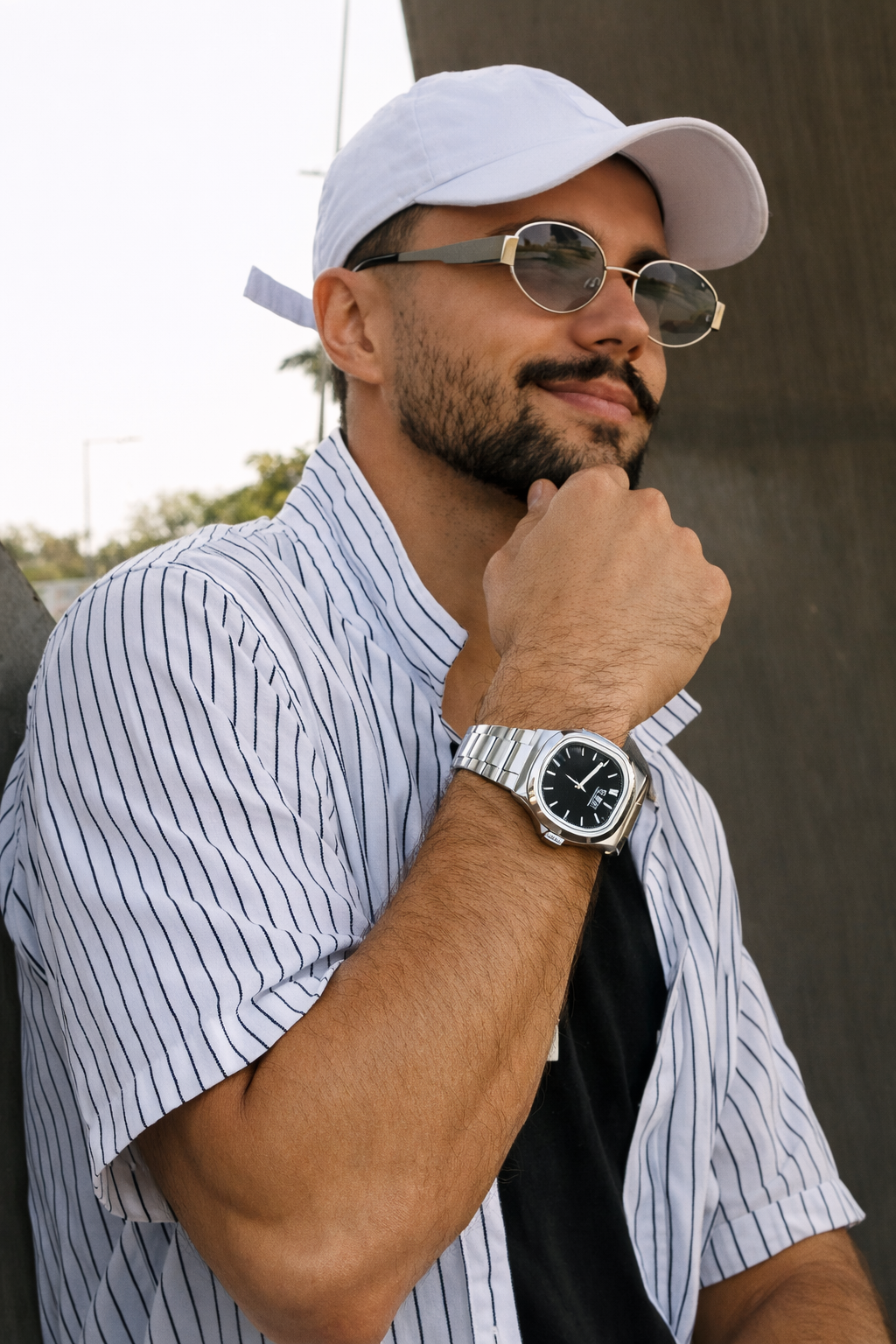 LUXURY PREMIUM MEN'S STAINLESS STEEL STRAP ANALOG WATCH