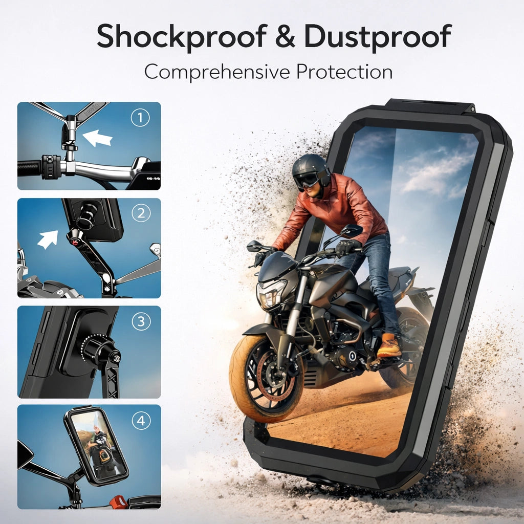 UNIVERSAL 360° ROTATING WATERPROOF BIKE MOBILE PHONE HOLDER