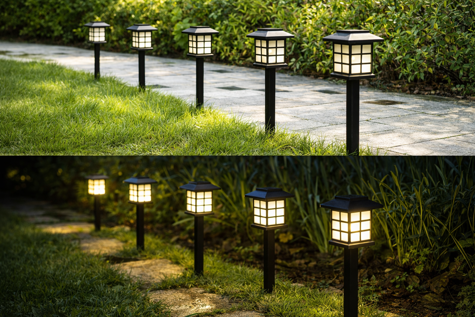 SOLAR GARDEN YARD LIGHTS FOR OUTDOOR USE (PACK OF 6)