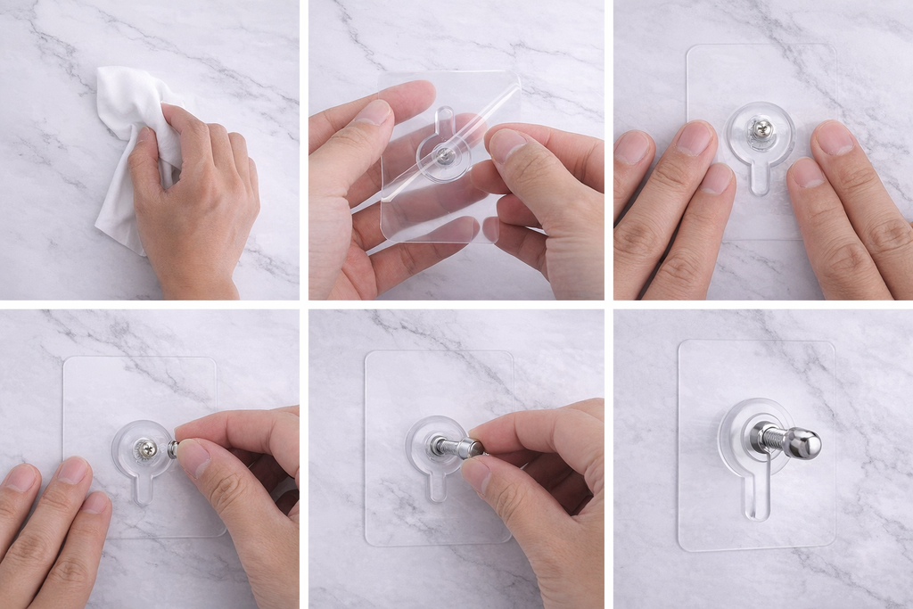 HEAVY DUTY SELF-ADHESIVE NAIL FREE WALL HOOKS