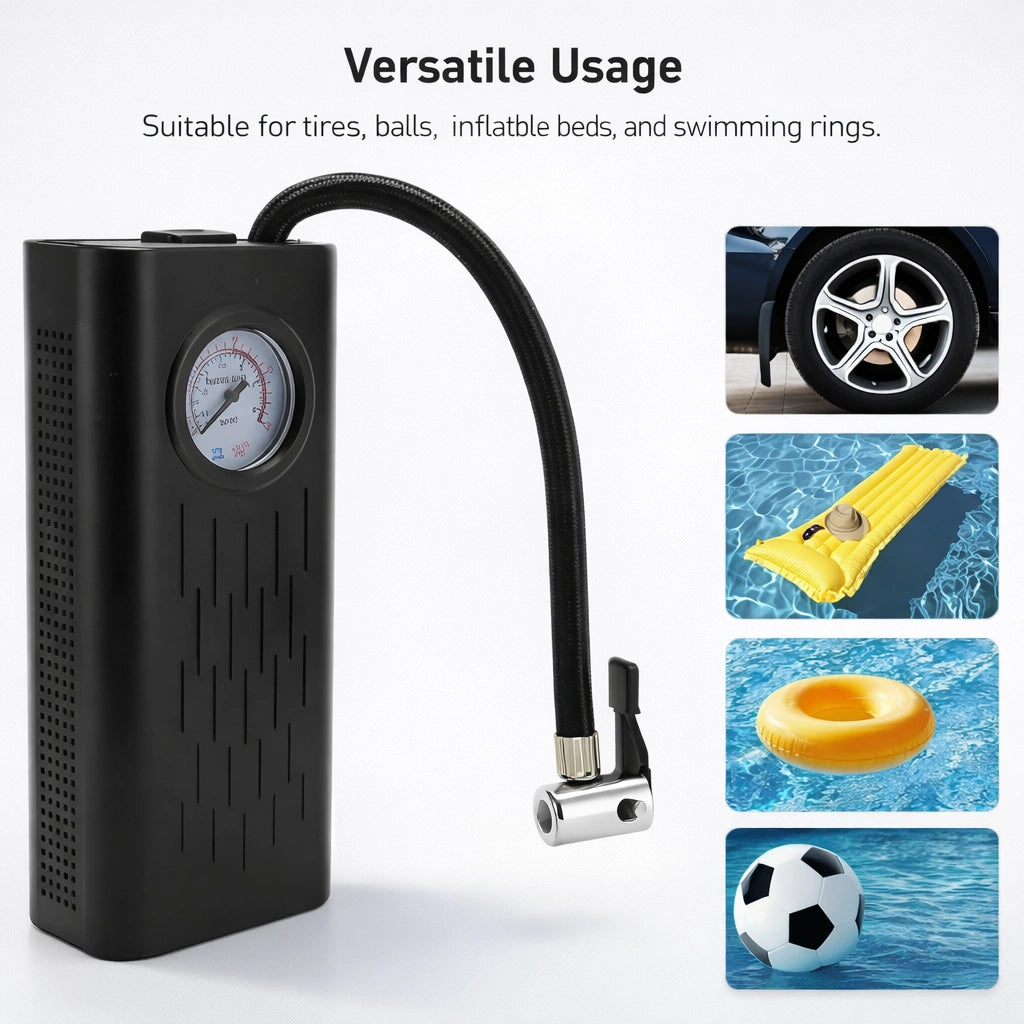 PORTABLE AIR COMPRESSOR TIRE INFLATOR