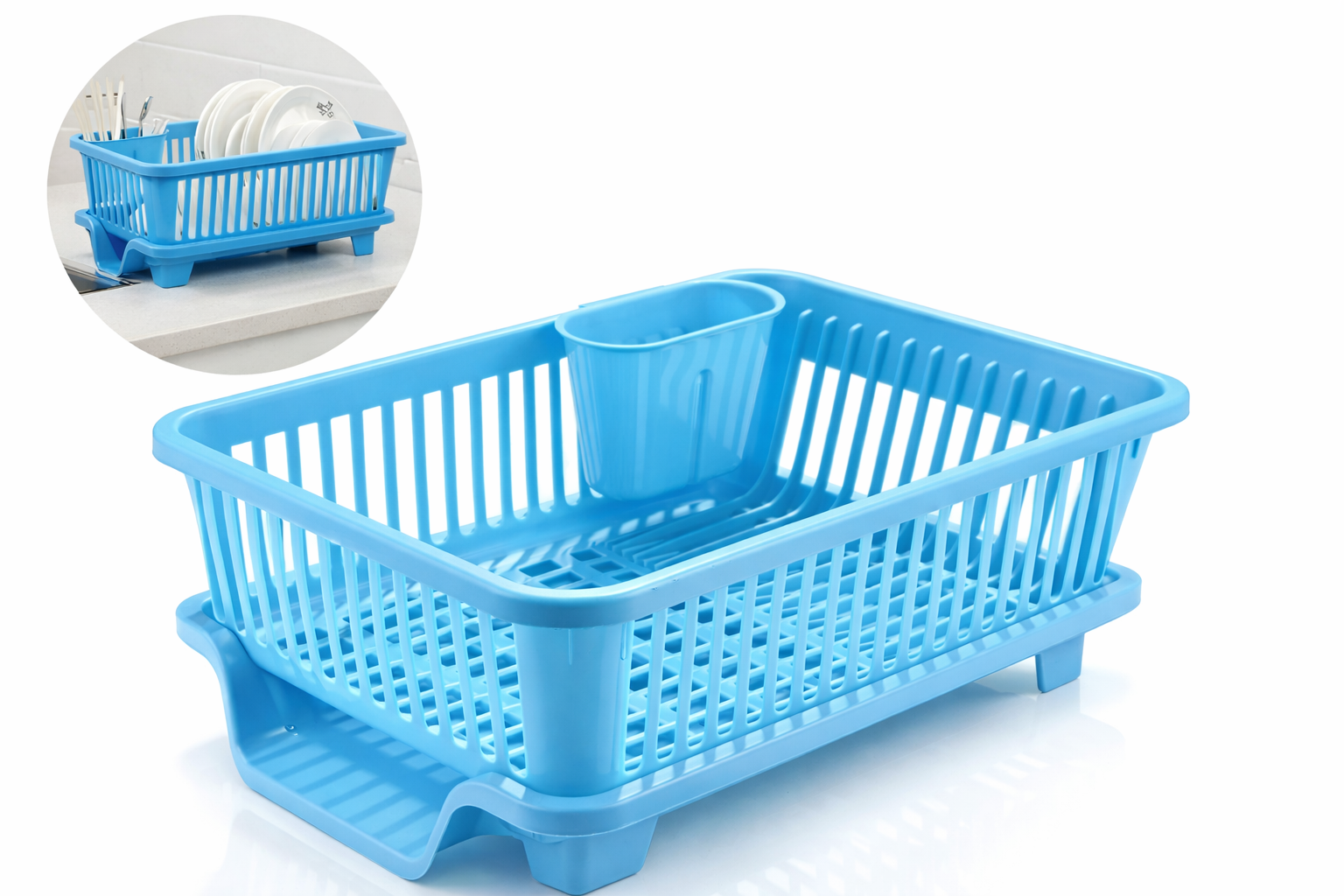 3-IN-1 KITCHEN DISH DRAINER