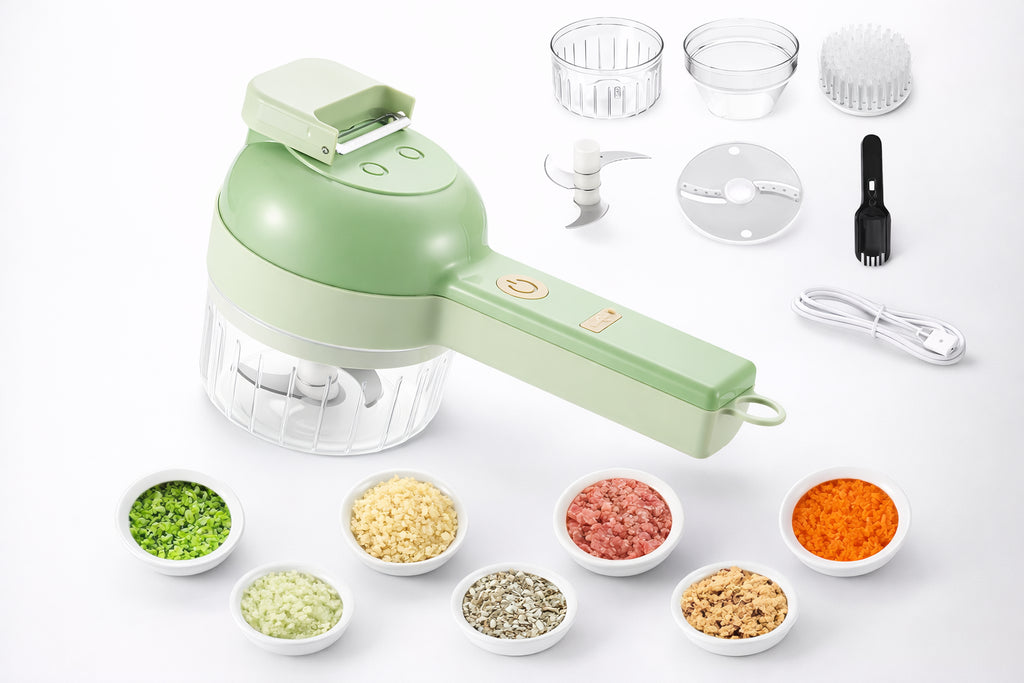 4-IN-1 PORTABLE ELECTRIC VEGETABLE CUTTER