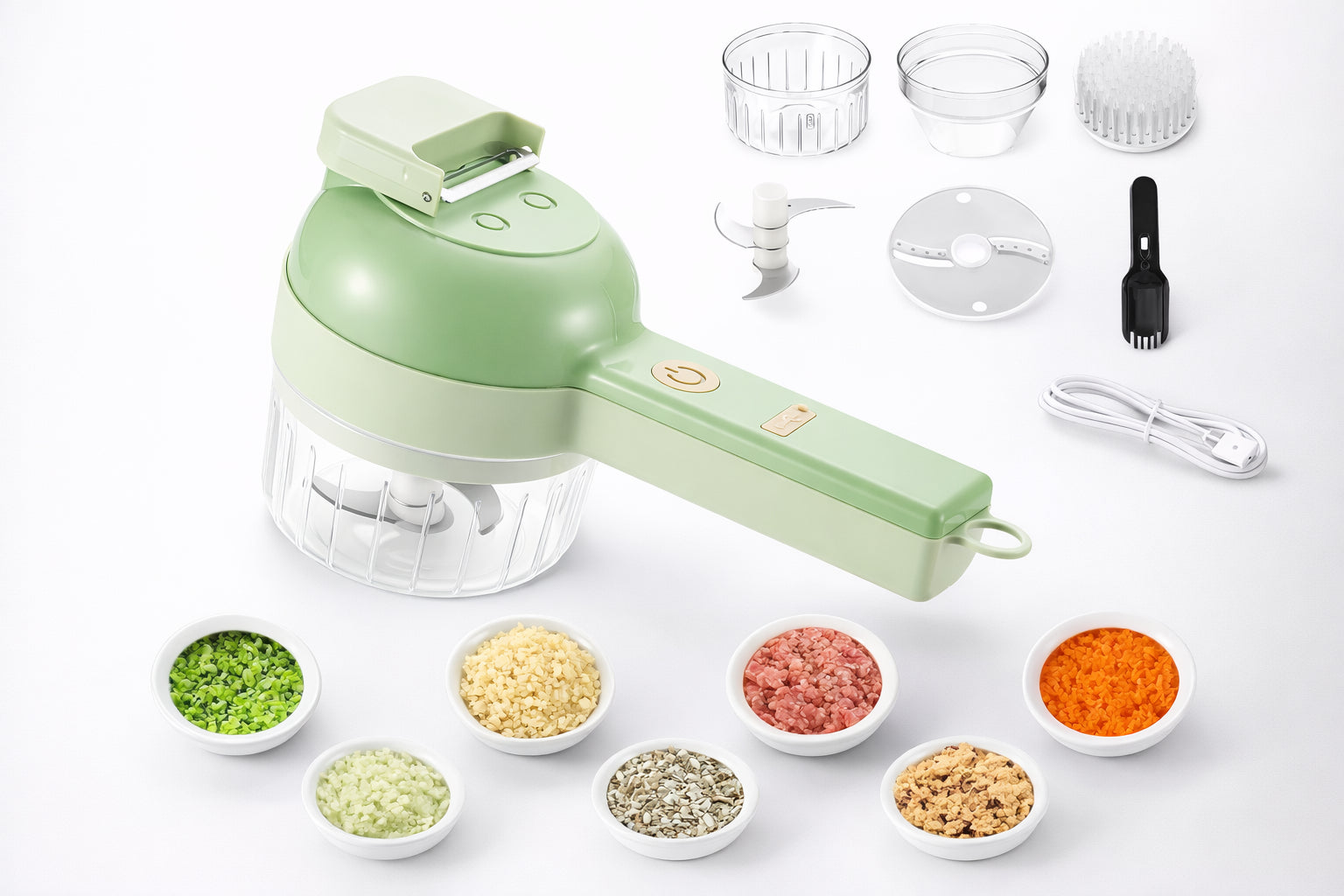 4-IN-1 PORTABLE ELECTRIC VEGETABLE CUTTER