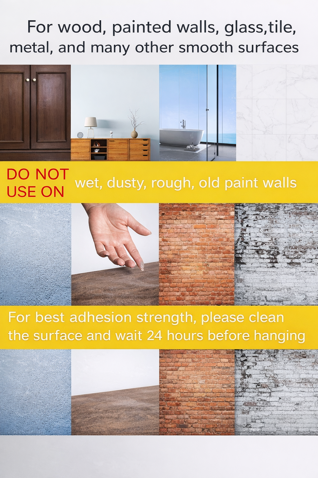 HEAVY DUTY SELF-ADHESIVE NAIL FREE WALL HOOKS