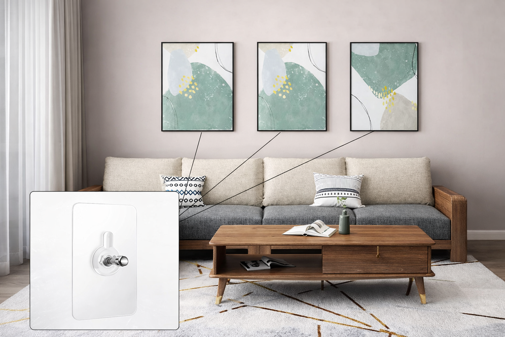 HEAVY DUTY SELF-ADHESIVE NAIL FREE WALL HOOKS