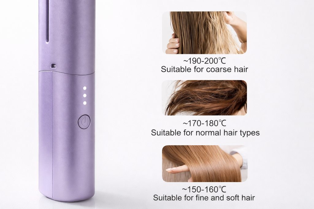 CORDLESS MINI HAIR STRAIGHTENER & ADJUSTABLE HOT COMB