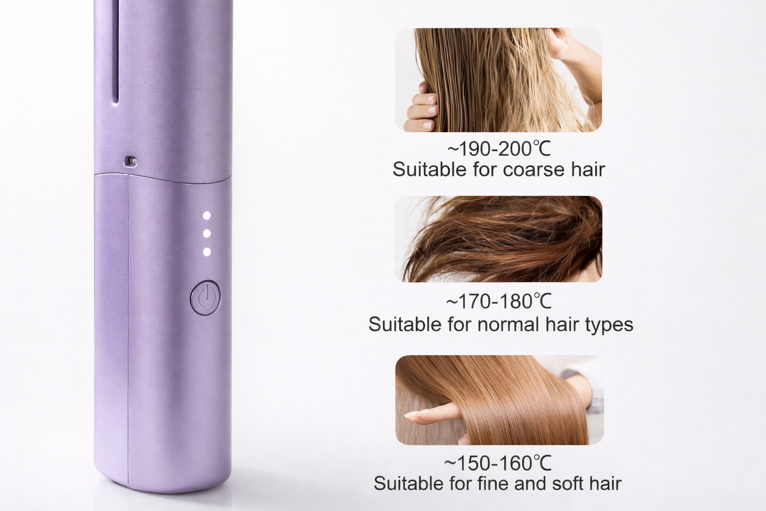 CORDLESS MINI HAIR STRAIGHTENER & ADJUSTABLE HOT COMB