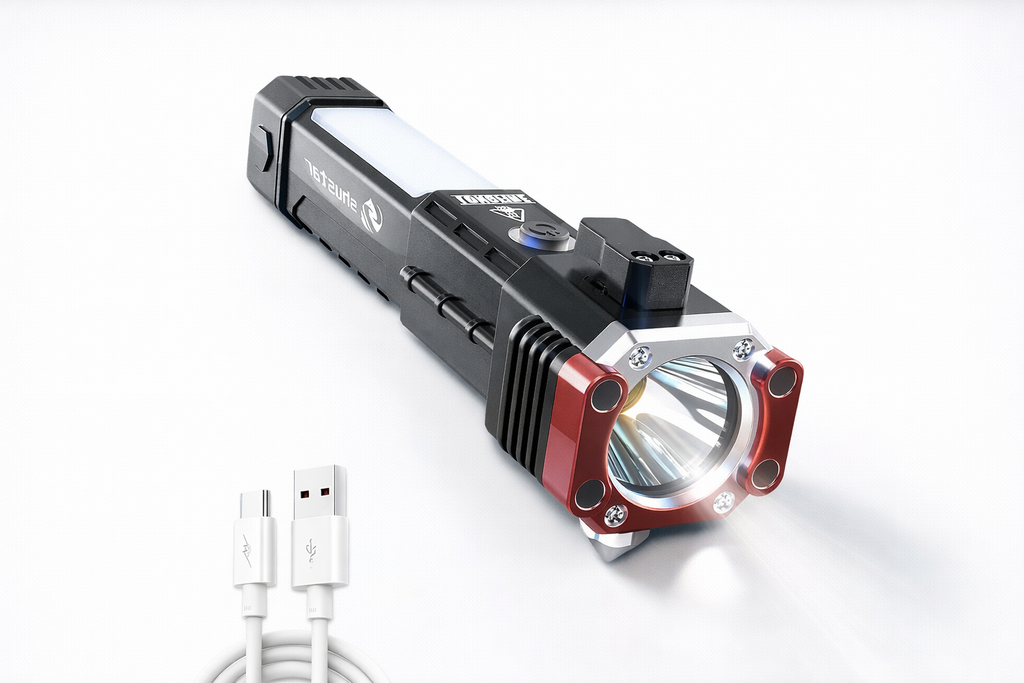 MULTI-FUNCTIONAL WORK PORTABLE HAMMER LED FLASHLIGHT