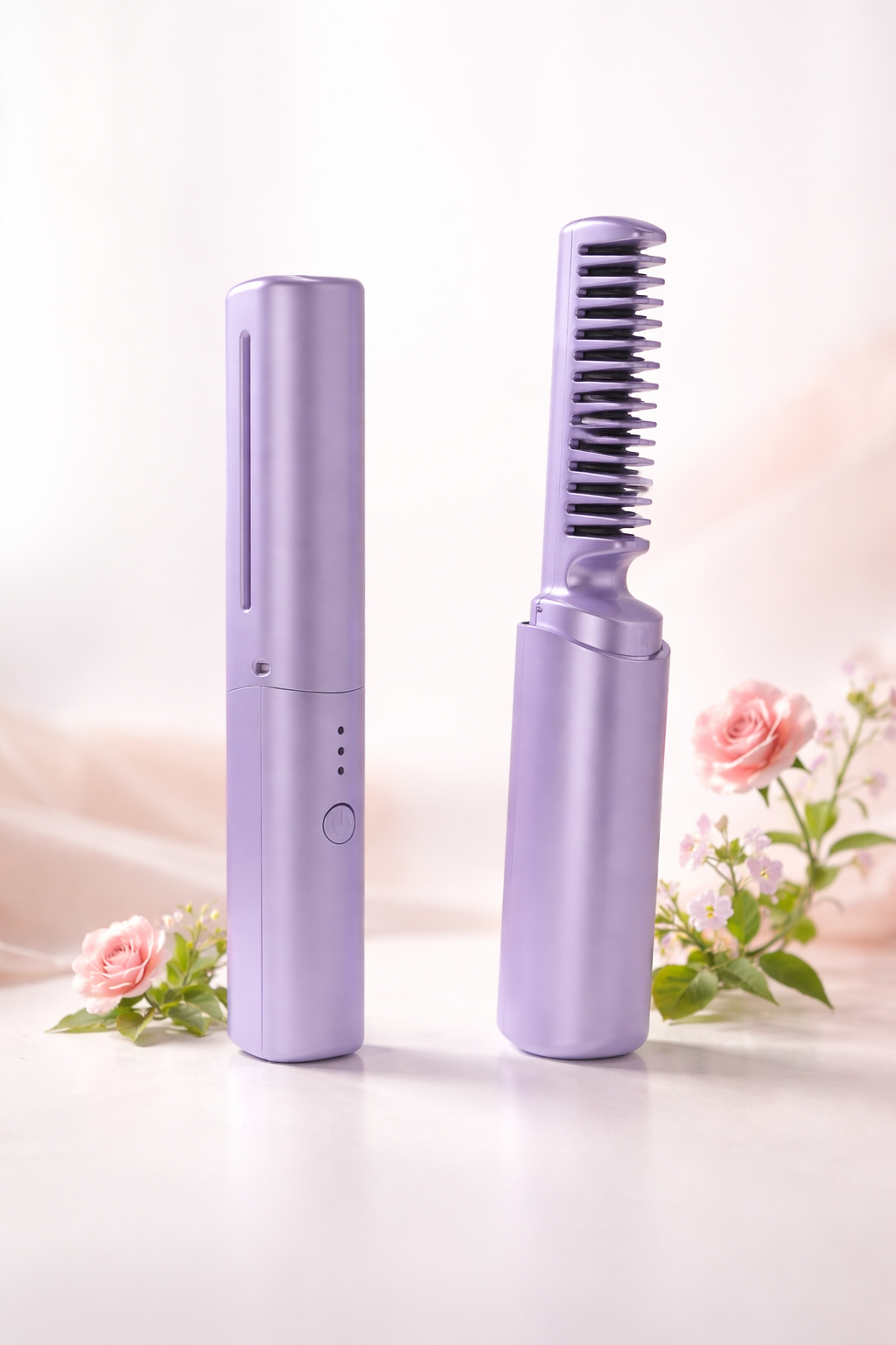 CORDLESS MINI HAIR STRAIGHTENER & ADJUSTABLE HOT COMB