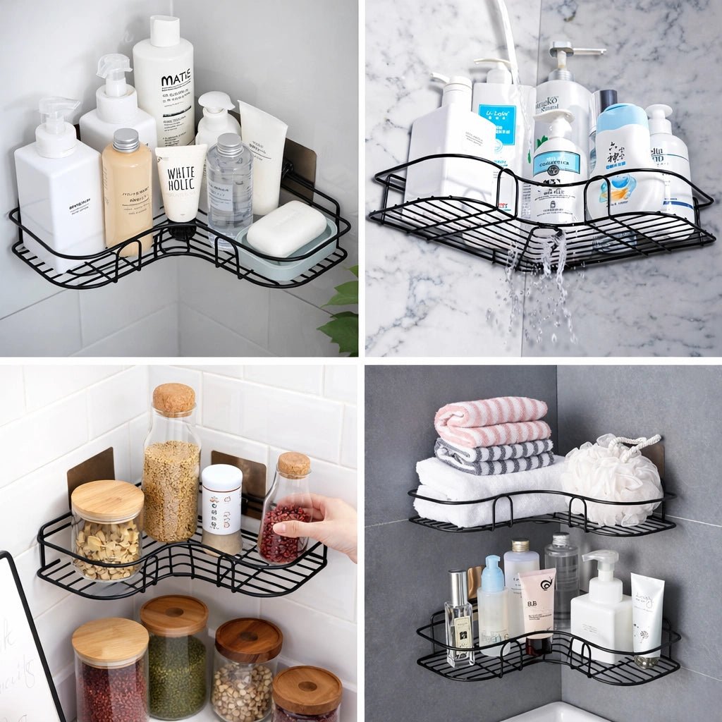 STAINLESS STEEL CORNER SHELF RACK - ZIGTREND