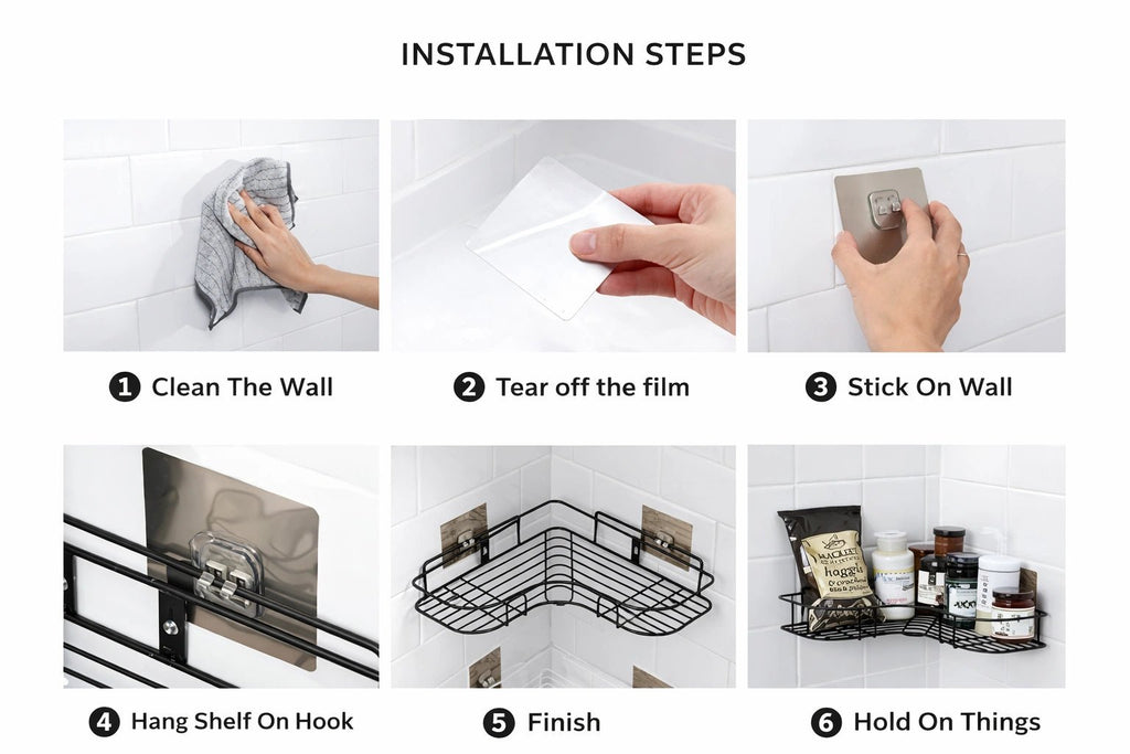 STAINLESS STEEL CORNER SHELF RACK - ZIGTREND